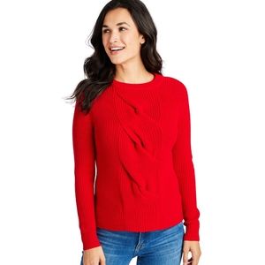 Vineyard Vines Cable Front Merino Wool Sweater, Calypso Red, S
